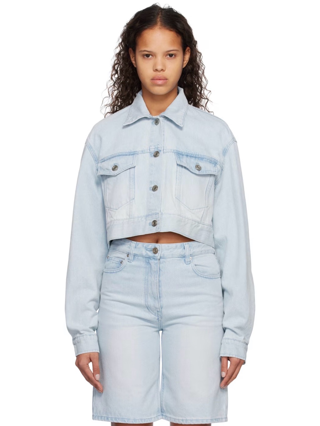Cropped Light Blue Denim Jacket - Women’s Jean Jacket